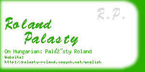 roland palasty business card